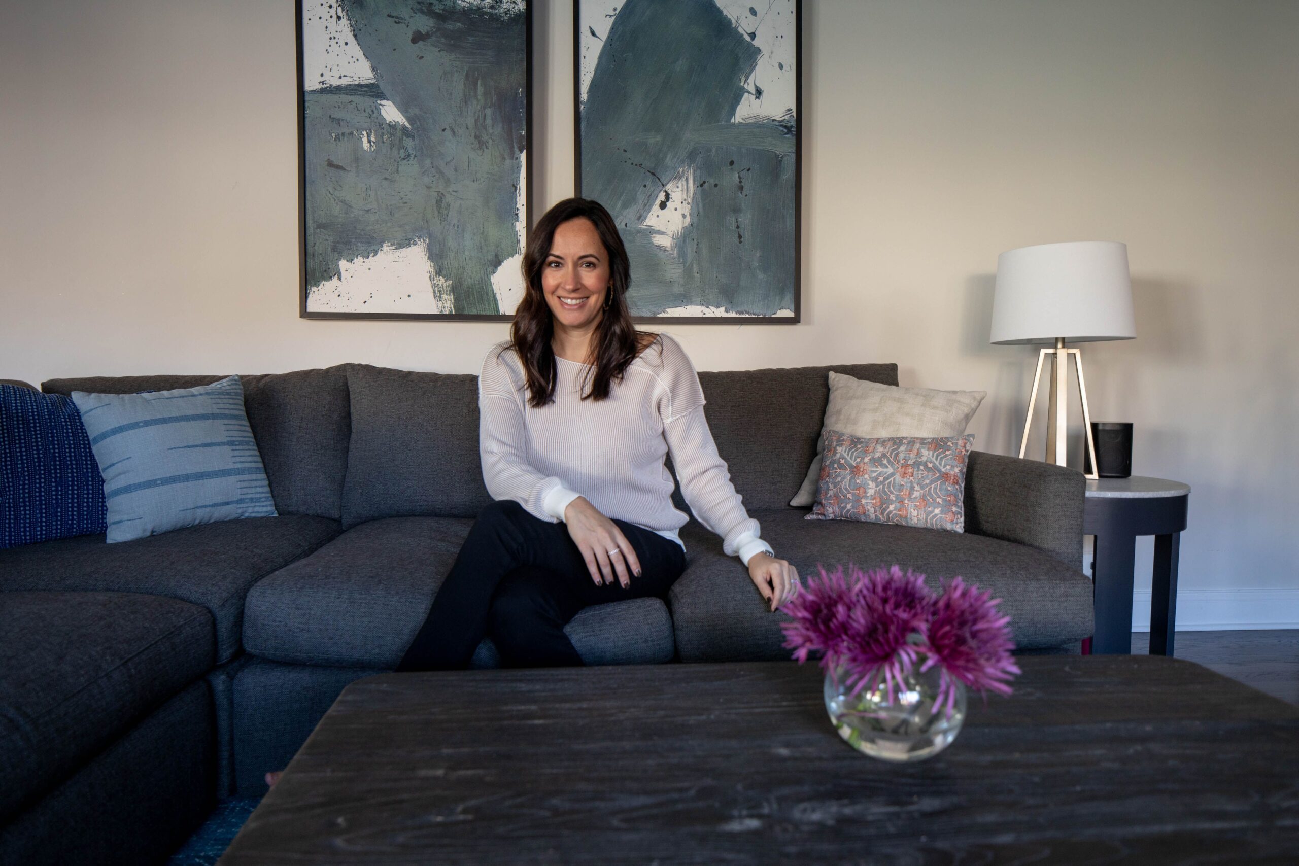 Photo of a Woman on Sitting Couch