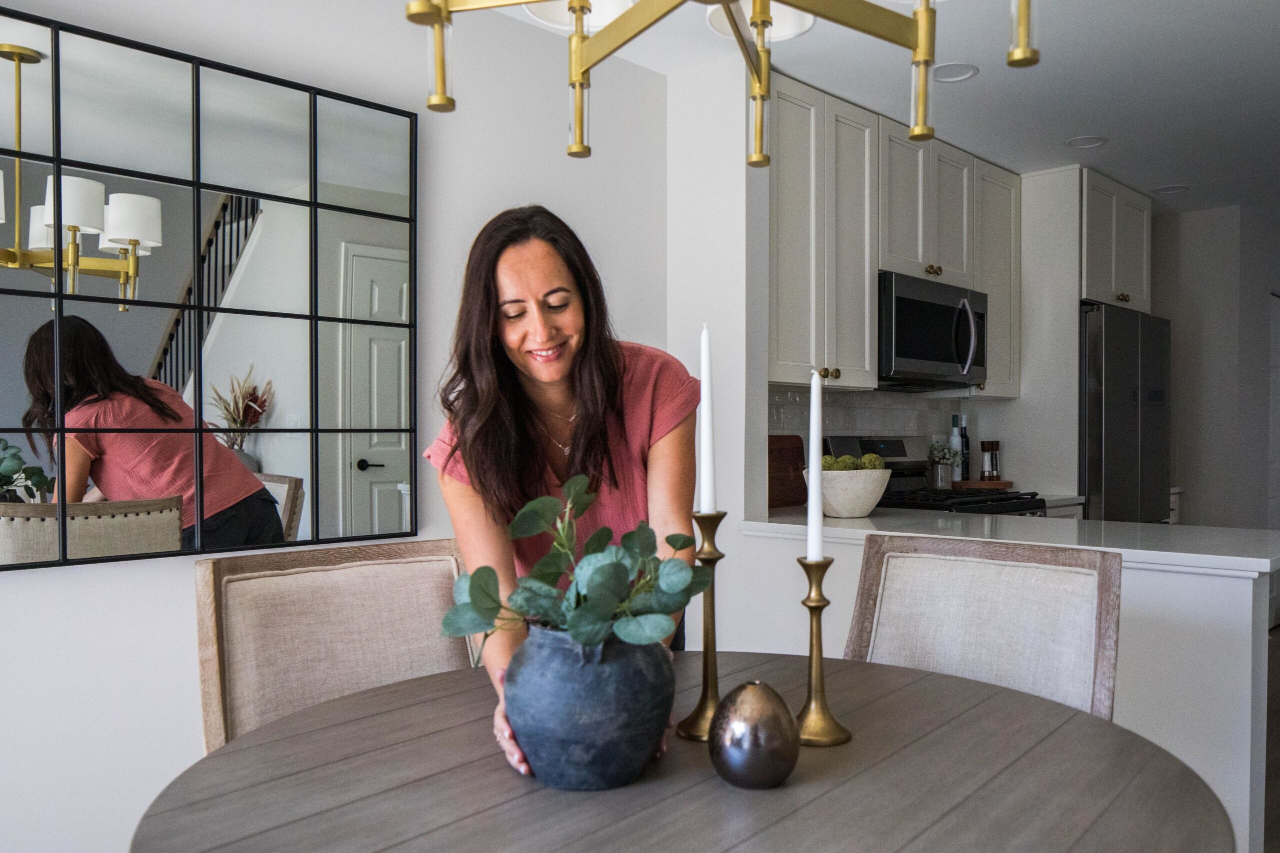 Photo of a Woman Renovating Living Room