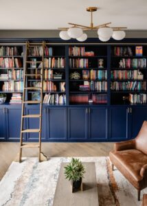 Photo of a home library