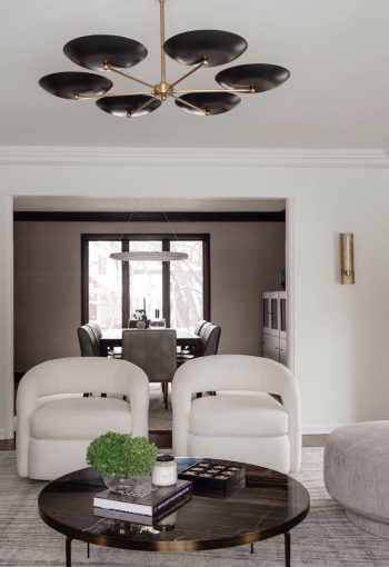 Two White Armchairs In The Living Room